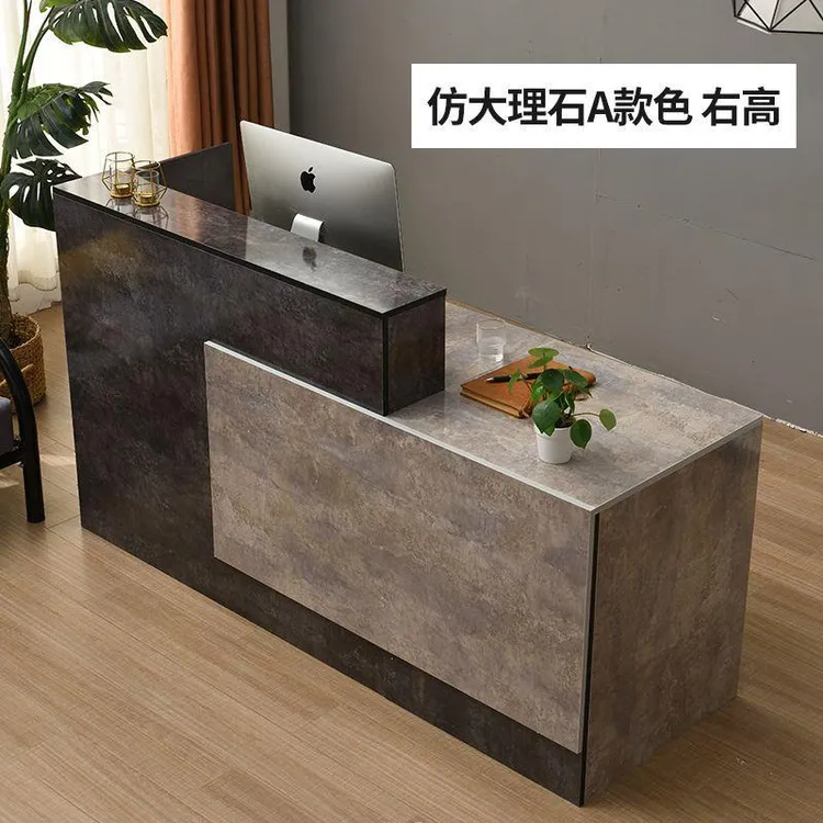 转角收银台柜台前台接待台咨询台美容院理发店收银台培训机构吧台