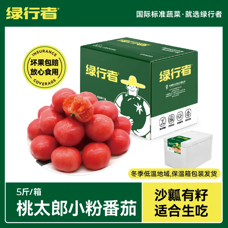 东访甄选【绿行者】桃太郎小粉番茄新鲜自然熟西红柿沙瓤多汁小果