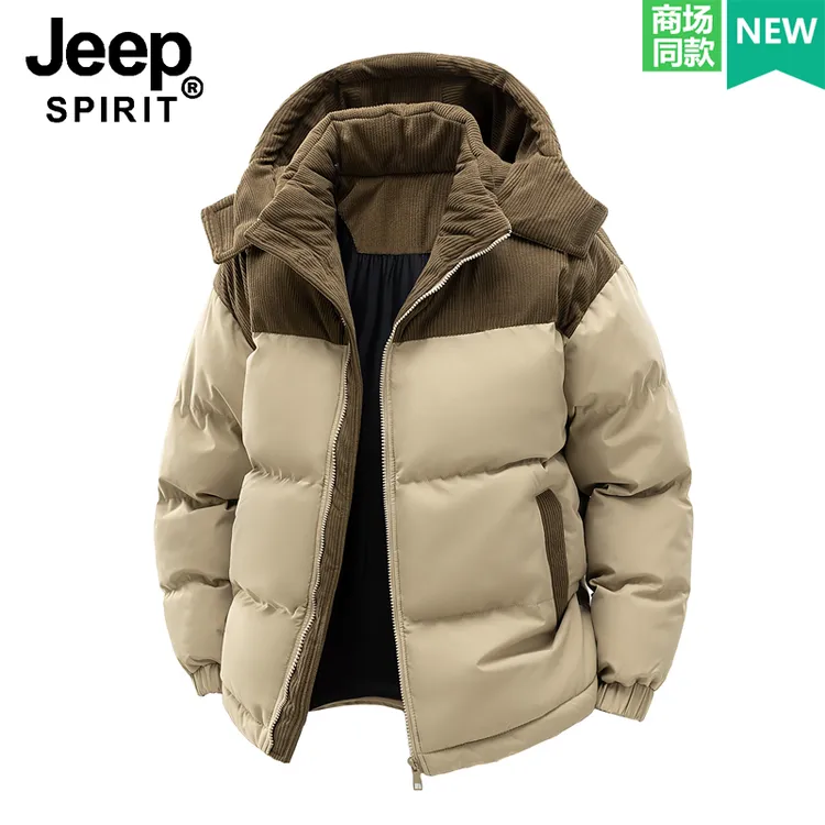 JEEP SPIRIT吉普棉服男棉衣冬季棉袄宽松保暖外套大码加厚上衣男