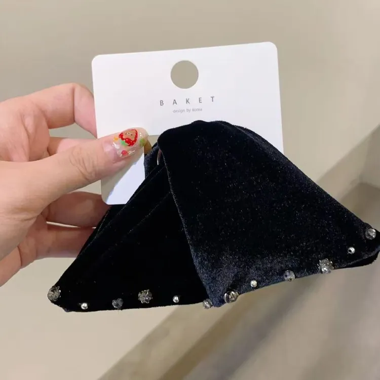 【双十一好物】韩国东大门baket发饰丝绒三角简约抓夹发抓