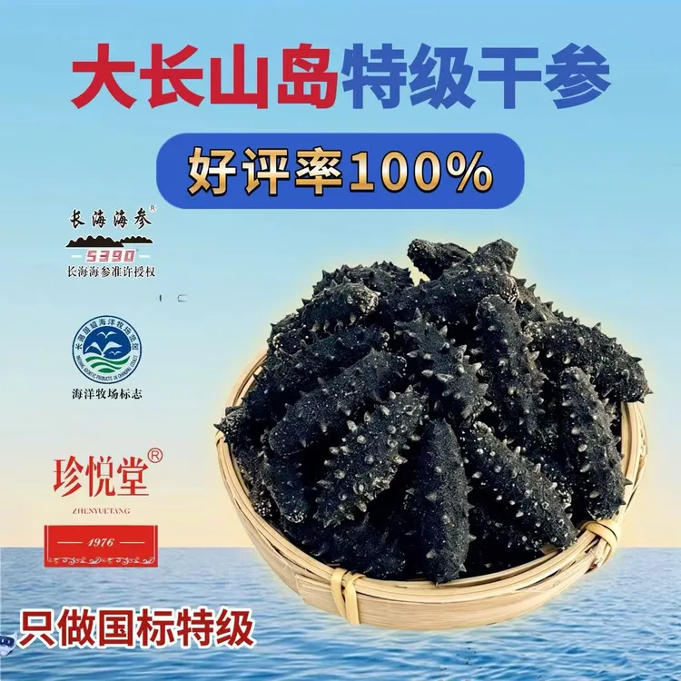 海参【国标特级】辽宁大连深海淡干海参60-150头/斤假一罚十