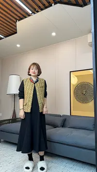 【五爱专属】小香风单排扣工字型款常规马甲无袖马夹拼接