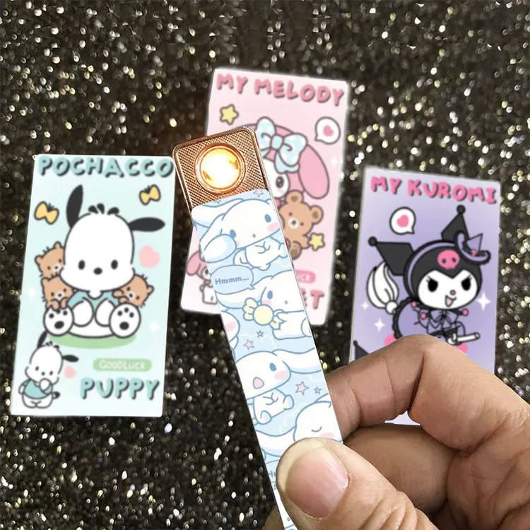 网红创意卡通滑盖烟盒充电帕恰狗库洛米高颜值防风2015最新爆款