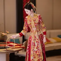 龙凤褂新娘2025新款结婚中式嫁衣女新式敬酒礼服春夏小个子秀禾服