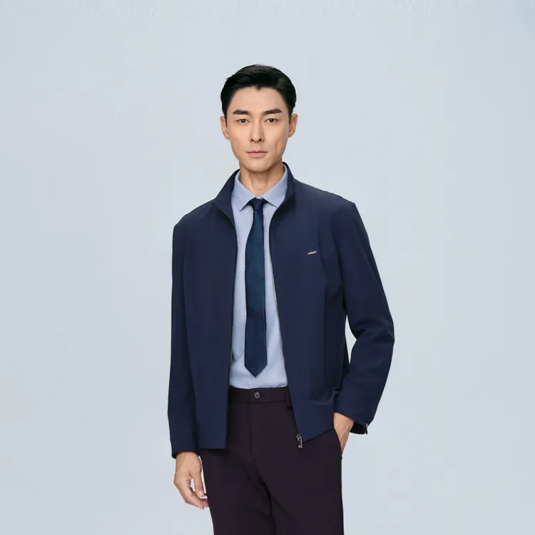 【防水面料】夹克劲霸男装衣服短款经典行政外套男士长袖|NKDG3004