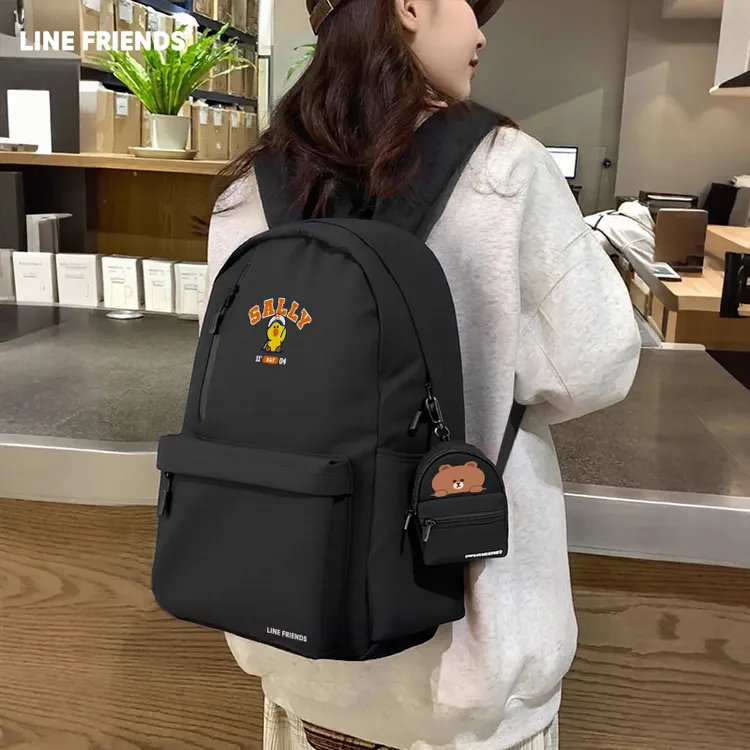  LINE FRIENDS新款正品女生双肩背包轻便大容量简约时尚通勤背包