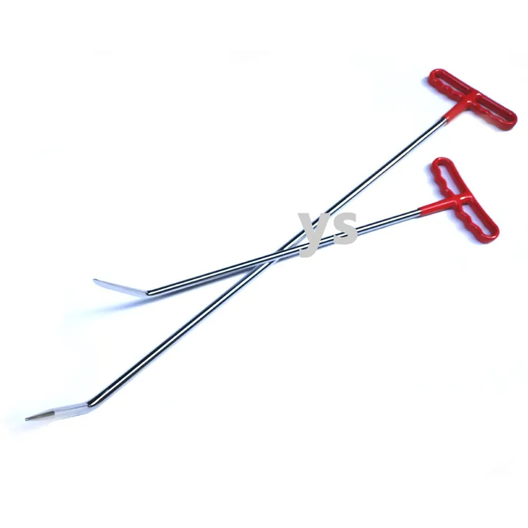 12mm尖头修车撬棍汽车凹陷修复工具钩子2件套凹坑凹痕顶杠工具