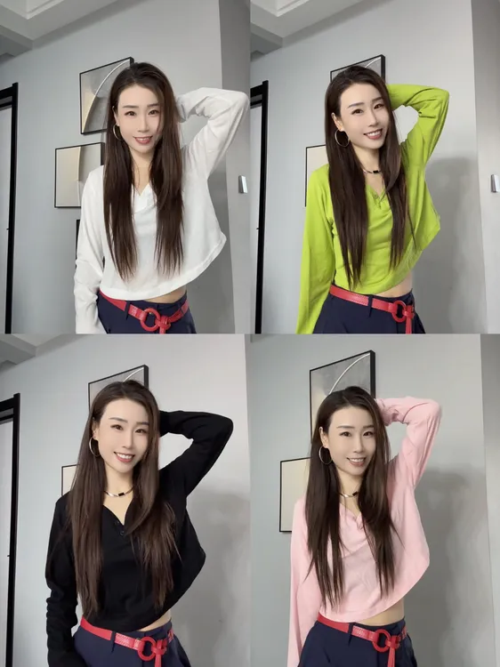 早秋雪花棉韩版短款T恤—5075（CX）