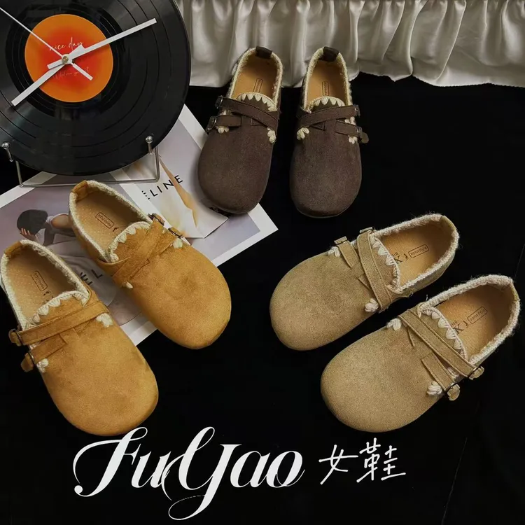 厚底内增高超火一脚蹬勃肯鞋女秋季外穿2025新款休闲全包勃肯单鞋