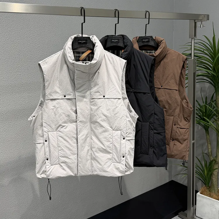 2025秋冬新款潮牌羽绒加厚休闲马甲男士宽松百搭保暖鸭绒防风坎肩