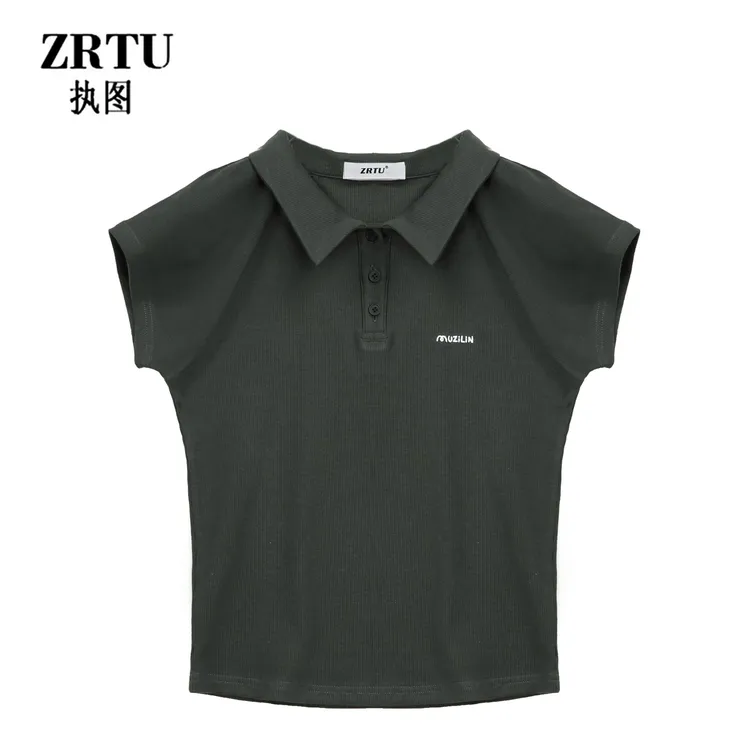 ZRTU/执图（自播）2025春夏季新款polo衫上衣女T恤百搭显瘦甜美