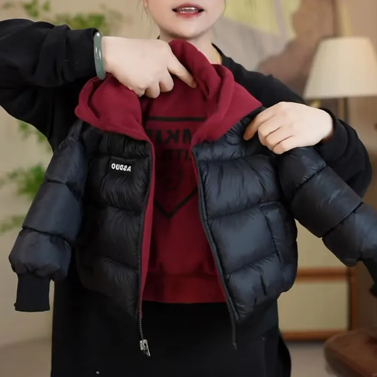 冬季2025新款圣诞年服外套加厚连帽棉服男孩儿童长袖棉服外套