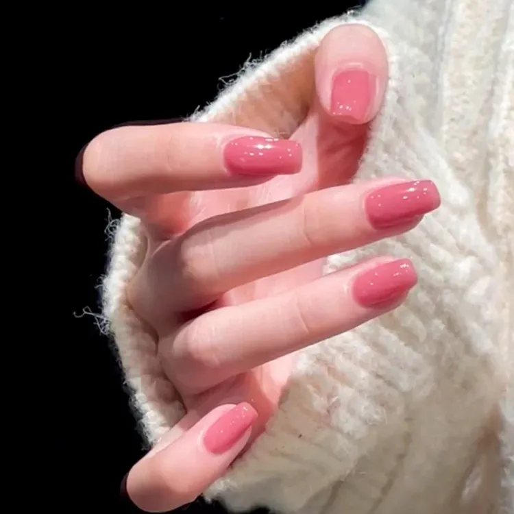 【葡萄粉】极致纯色葡萄粉温柔显白高级百搭手工穿戴甲