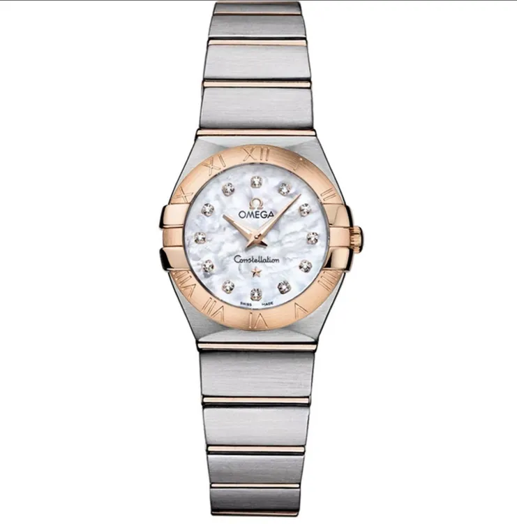 未使用 Omega/欧米茄 欧米茄星座系列/ 24mm/玫瑰金/贝母/