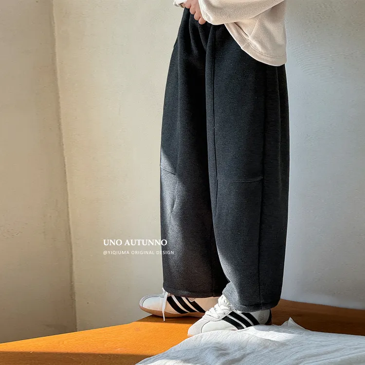 「UNO AUTUNNO」【阿拉善之约】双面暖绒女中大童冬季加绒卫裤GD2226