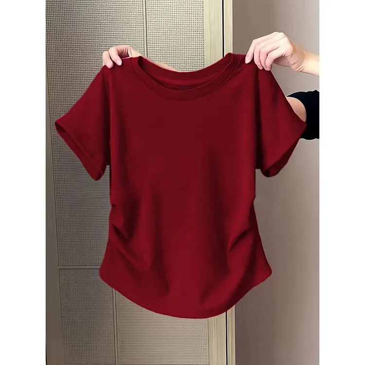今年最流行短袖T恤女2025夏季新款时尚减龄百搭体恤修身显瘦上衣