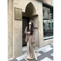 有洧Youwei【松饼团团】翻领优雅气质显瘦翻领复古毛呢大衣25SS0651