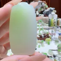 和田玉（翠青玉）未镶嵌颈饰节节高