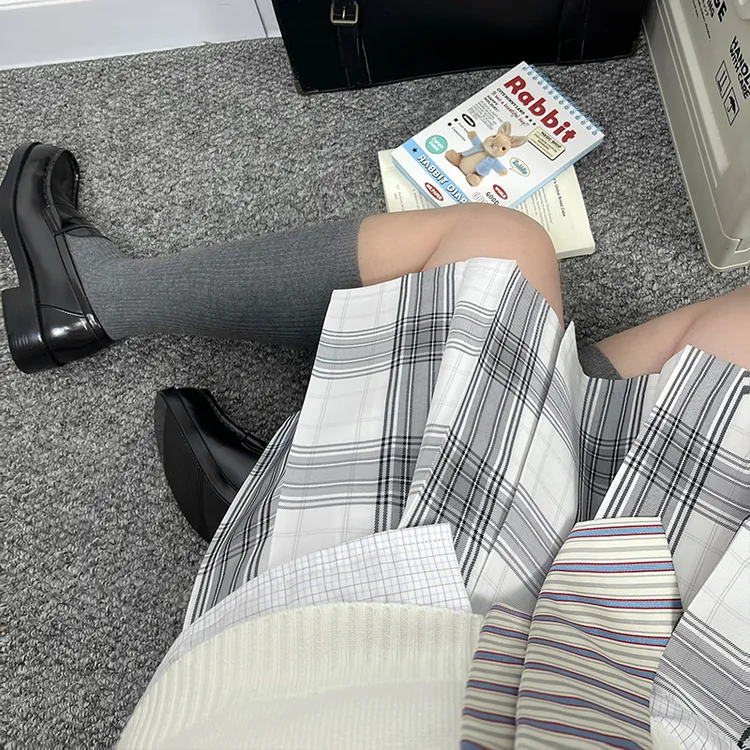北璃酱原创日系jk制服正版格裙半岛弥音甜美女学生动漫格百褶短裙