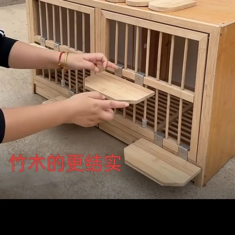 赛鸽巢箱上挂的松木挂钩站架鸽子栖息配对笼站台专用实木栖息架