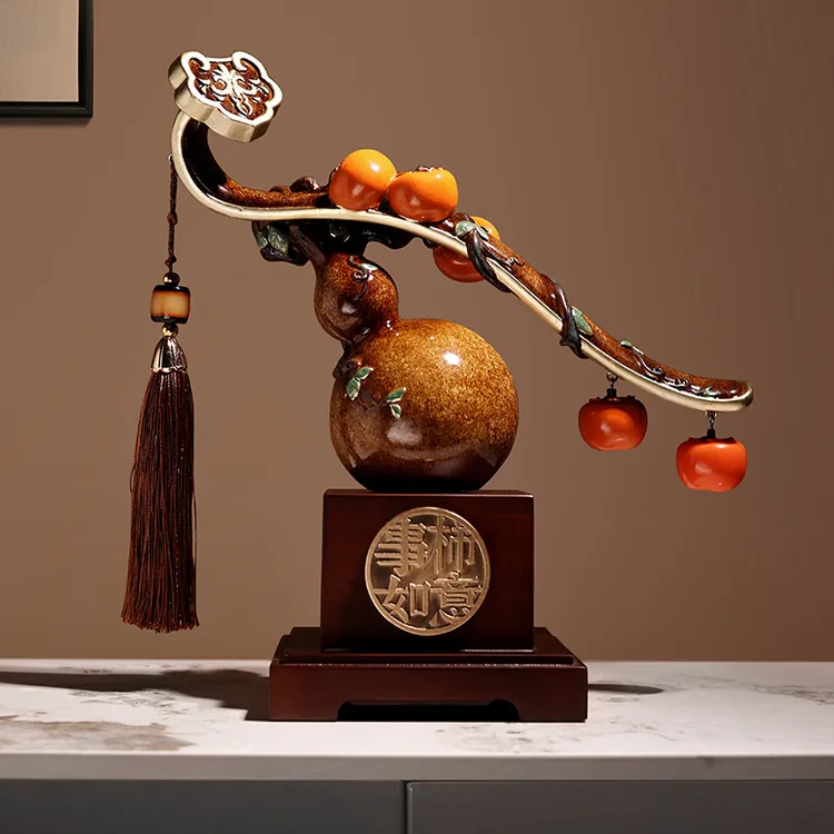 【师傅推荐】新中式如意摆件创意家居玄关装饰送朋友乔迁装饰品礼物