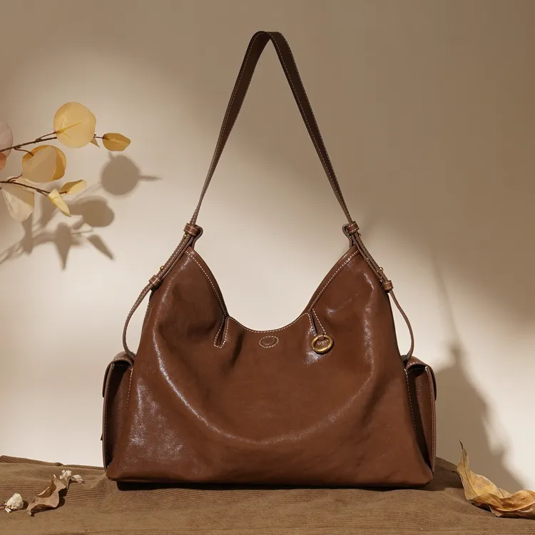 岩牛【小浩一生】hobo包包女大容量腋下包慵懒风单肩斜挎包YN3623