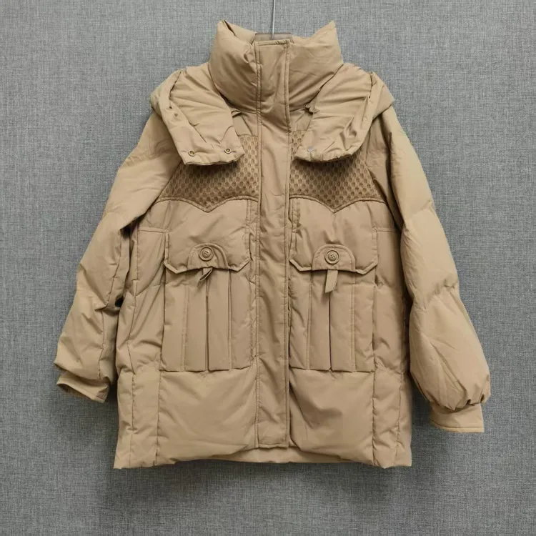 【南油柒语家】韩系90白鸭绒服时尚连帽短款2025年冬羽绒服厚外套女