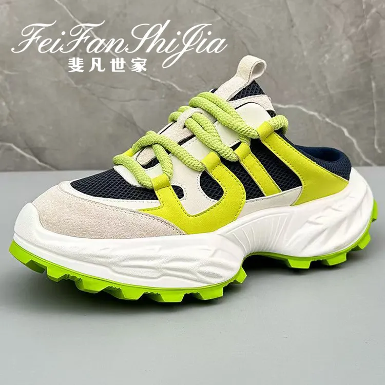 男款半拖2025夏季新款透气网面休闲开车一脚蹬拖鞋男鞋百搭旅游鞋