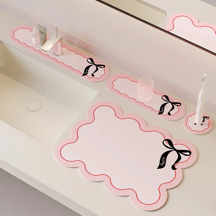 奈司厨房水龙头台面吸水垫防水防油污沥水垫速干隔热防烫不翘边