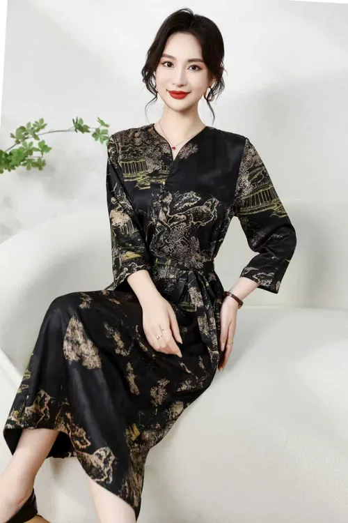 368汉服连衣裙秋季中国风显瘦修身