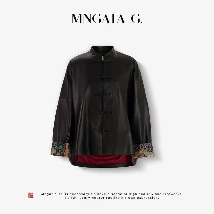 MNGATA G.宫小妍【唐锦皮衣之唐朝】秋冬新中式中国风外套5080470