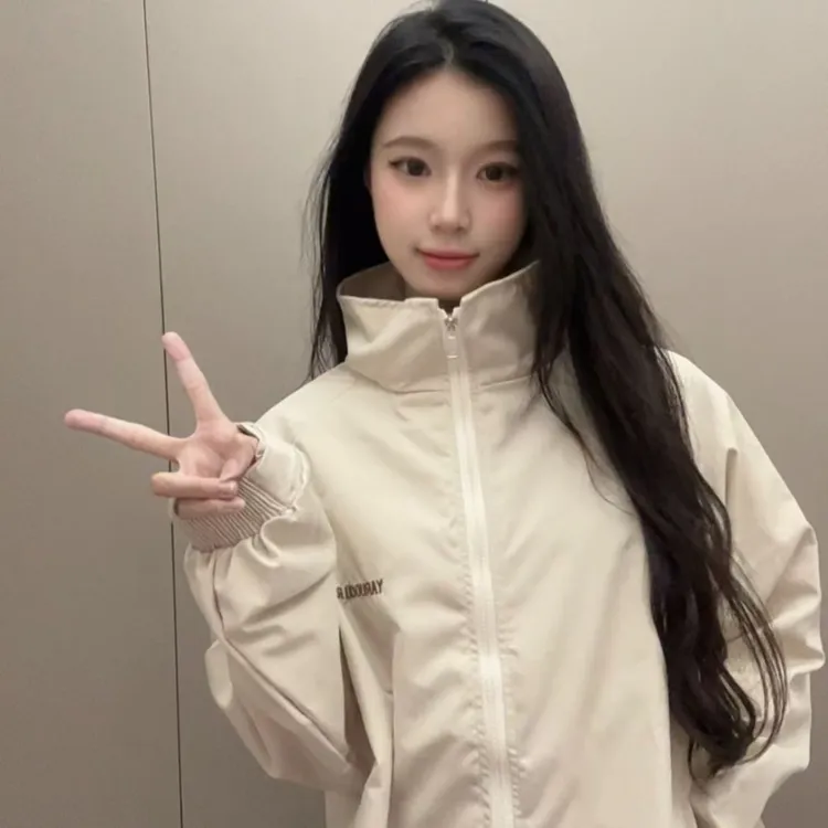 巧妹原版做法布料外套女春秋韩版学生宽松休闲百搭风衣夹克复古冲