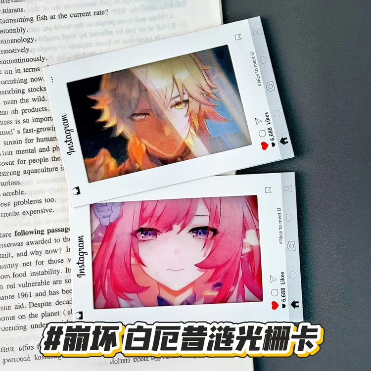 崩坏星穹铁道白厄昔涟创意光栅卡3D动态游戏周边送朋友闺蜜礼物
