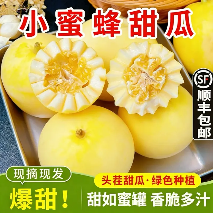 【顺丰包邮】山东头茬小蜜蜂甜瓜小蜜罐早脆甜新鲜现摘现发香甜美味