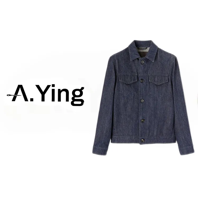 A.Ying【25FW 0812】L.P男士短外套重工水洗翻领全棉牛仔夹克