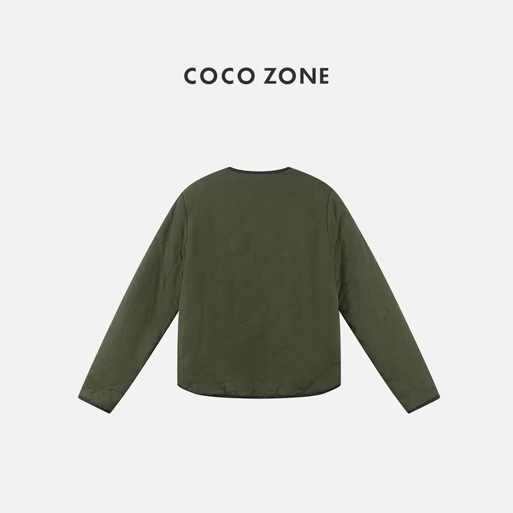 COCO ZONE刘一一 “森朴”设计感两面穿波浪纹外套 CC2C1802