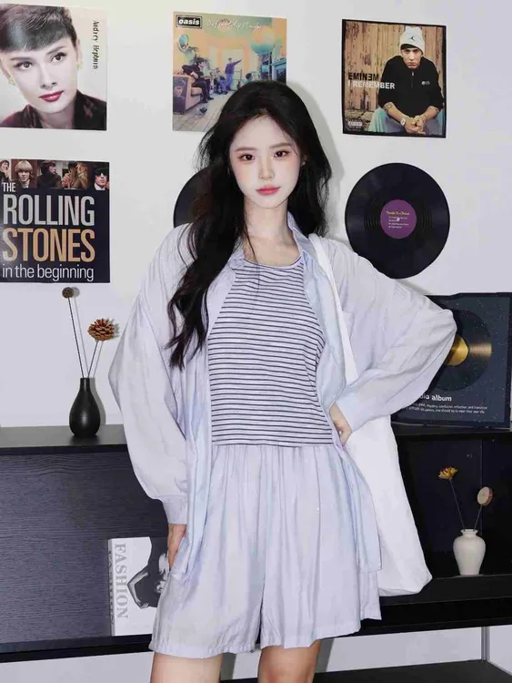 【仓内仓外】三件套休闲百搭千金风长袖百搭慵懒风开衫薄款时尚套装