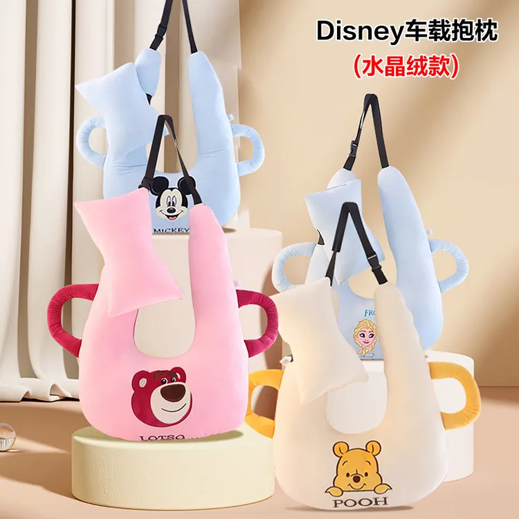 Disney/迪士尼儿童睡觉神器车载抱枕汽车头枕车内颈枕加大靠背垫商品图
