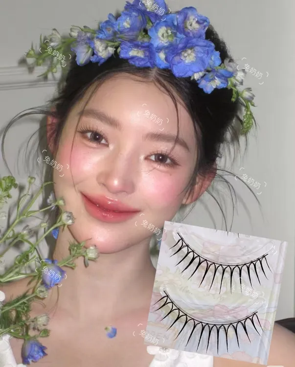 兔奶奶W6整条加浓加密女团爱豆同款假睫毛一片式韩式富家千金日常