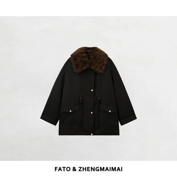 郑买买 派克暖炉 秋冬新款时尚宽松百搭复古显瘦外套 YZ51108W2