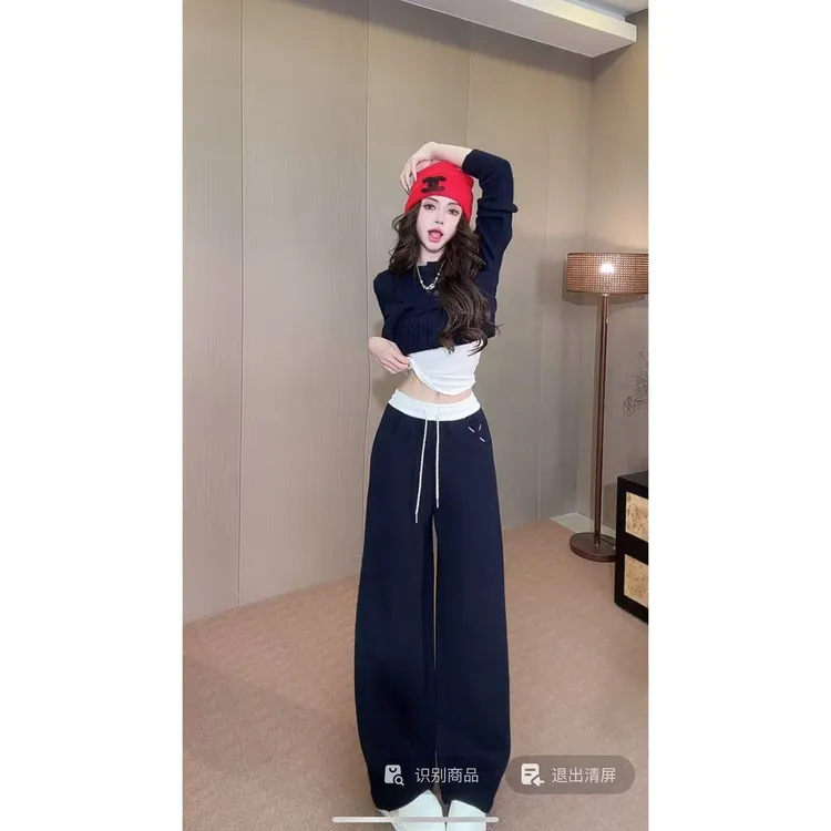 DACPAN-“旋转木马”拼接腰头加绒卫裤  2025/盼·PP 8921