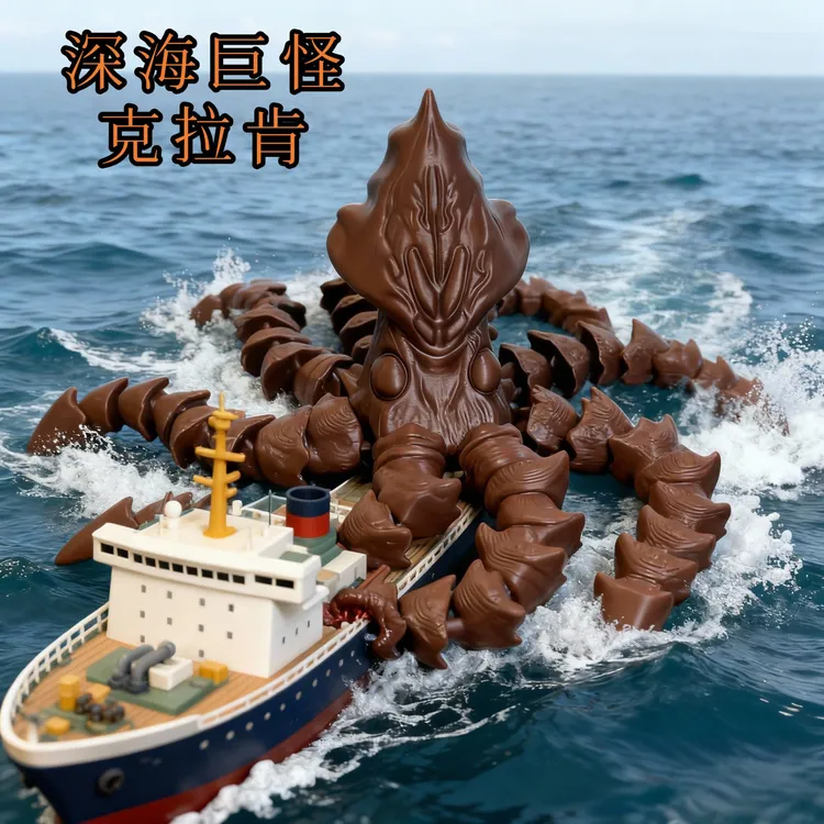山海经玩具深海巨兽章鱼怪儿童玩具玛雅食海者关节可动桌面摆件