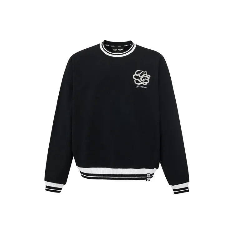 GOODBRAND 25FW 立体绣珠花体标语圆领卫衣 男女同款