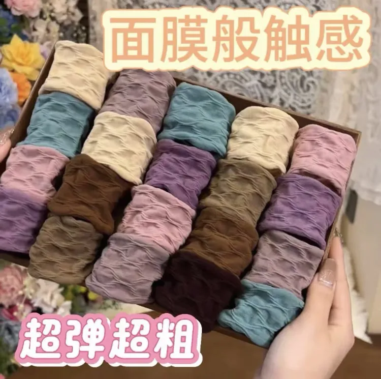 新款面膜皮筋发圈高弹力发绳女士扎高马尾丸子头皮筋加宽加厚头绳商品图