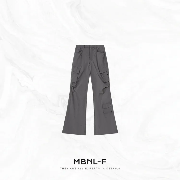 MBNL-F“微喇工装裤” 极简多口袋小微喇阔腿长裤 秦磊XM-XKZ2071