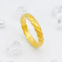 【国潮】足金999 窄菱格戒指1.33 18圈口