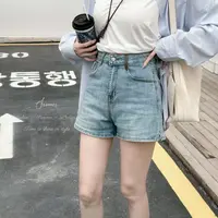 美老板 高腰辣妹牛仔短裤