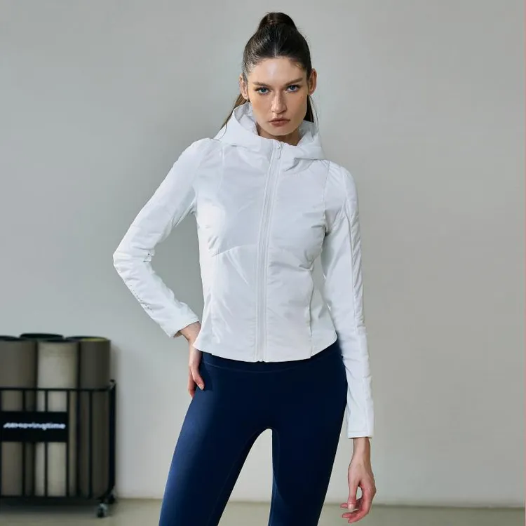 LULUISSUE轻量棉服外套女户外跑步运动健身服修身保暖夹克棉衣冬