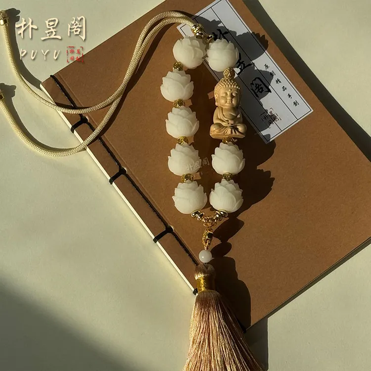 汽车后视镜挂件好韵莲莲车挂手工国风车内装饰男女士车载高档车饰