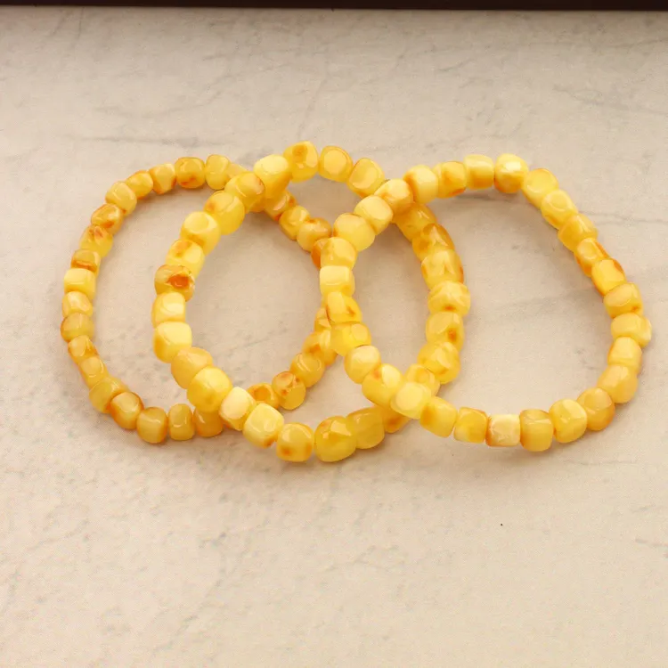 蜜蜡方糖单圈手串搭新中式国风文玩原创简约手串（多样性发其一）